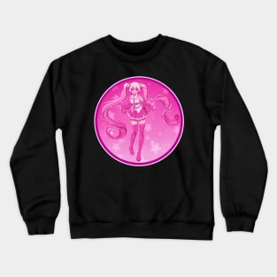 Kawaii Sakura Cherry Blossom with Background Hatsune Miku Vocaloid Crewneck Sweatshirt